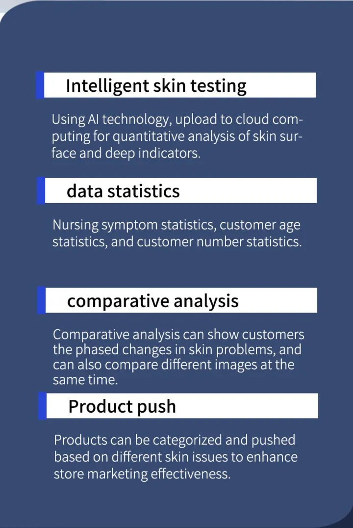 Upgraded X5 3D Ai Skin Image Analyzer High Definition Pixels Whole Facial Scanning Multi Spectrum Moisture Scalp Detection