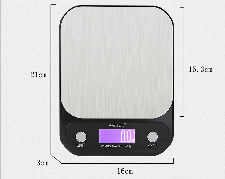 Kitchen Digital Scale with LCD Display 5kg/10kg Household Portable Table Scale Food Baking Weighing Scale Kitchen Weighing Tool