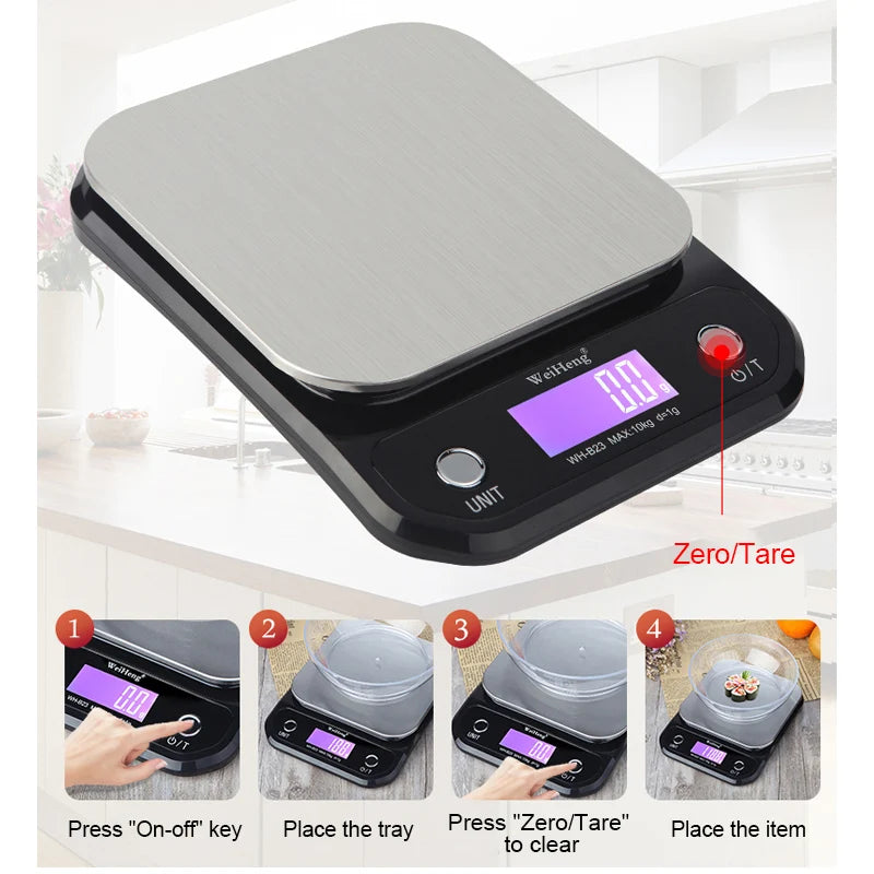 Kitchen Digital Scale with LCD Display 5kg/10kg Household Portable Table Scale Food Baking Weighing Scale Kitchen Weighing Tool