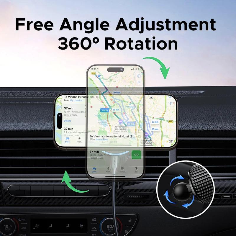 UGREEN Qi2 15W Magnetic Wireless Car Charger