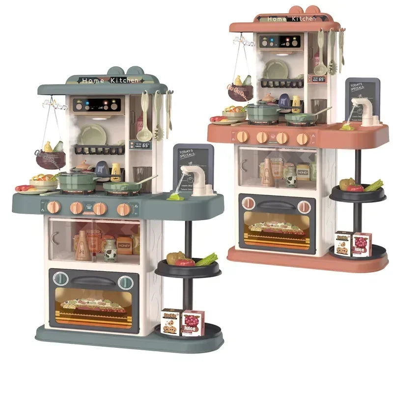 72cm Children's Fashion Playing Home Simulation Kitchenware Cooking Mini Kitchen Toys Light Music Christmas Gift