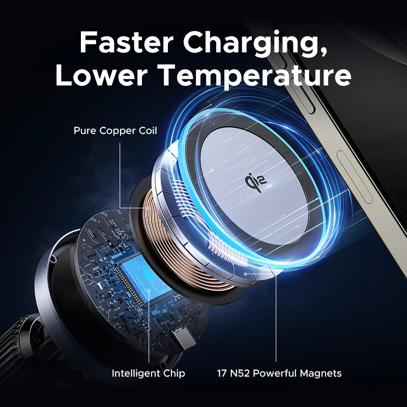 UGREEN Qi2 15W Magnetic Wireless Car Charger