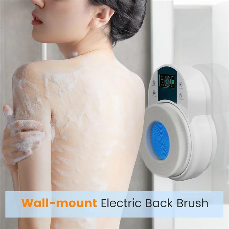 Back Scrubber For Shower,Body Scrubber,Wall-Mounted Electric Back Scrubber,Deep Clean Shower Scrubber With Smart