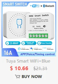 Tuya Smart Bluetooth Air Quality Monitor 3-in-1, APP/Voice Remote Control CO2 Detector with Temperature Humidity Sensor