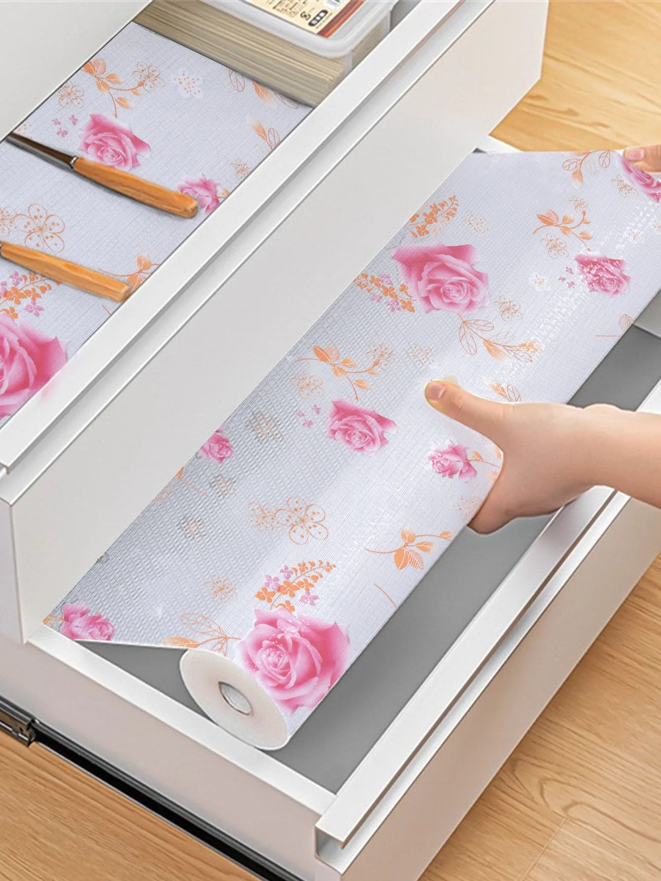 Kitchen cabinet mats reusable drawer liners Waterproof kitchen dining table mats Dust mat Refrigerator liners Non-adhesive liner