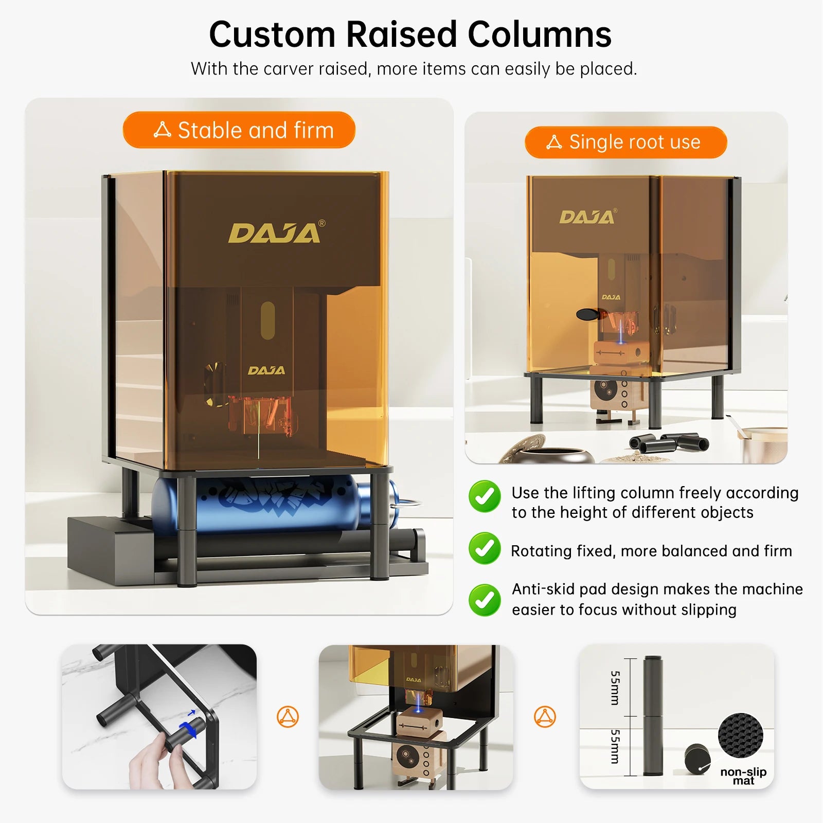 DAJA DJ6 Pro Mini Laser Engraving Machine Safety Cover Cut Business Engraving Machine for Metal JewelryWood Acrylic Glass