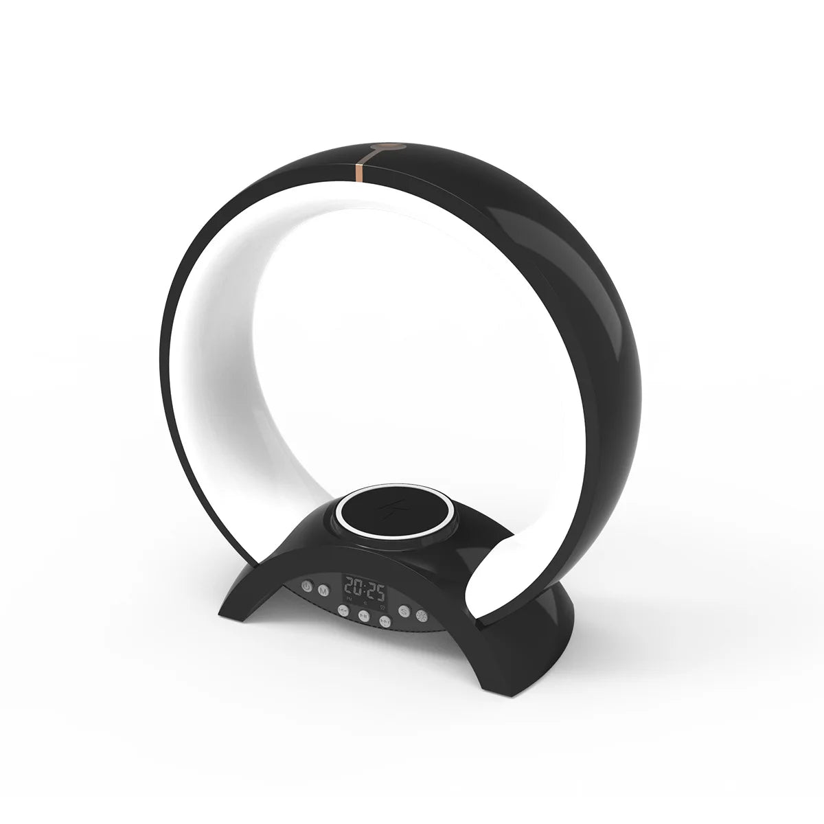 Rechargeable clock alarm clock RGB ambient music wireless charging bedside table lamp