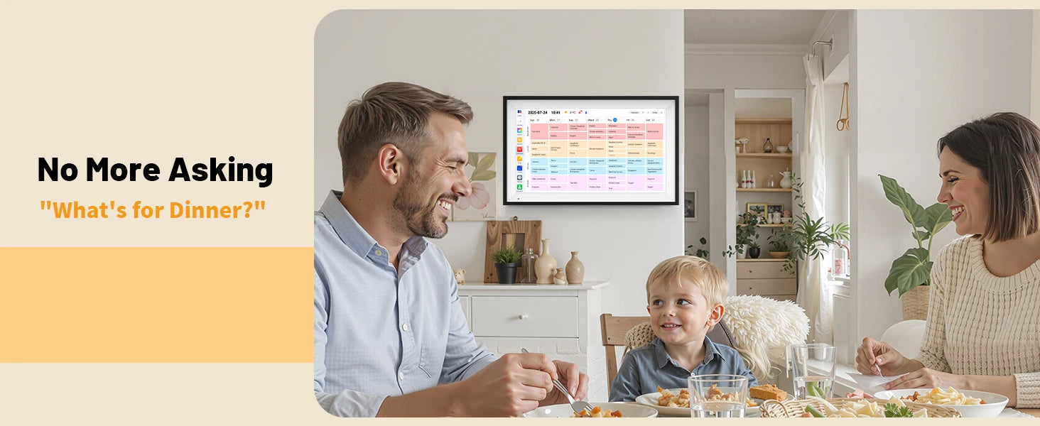 AHXJKA15.6 Inch Digital Smart Calendar Chore Chart 1080P Interactive Touchscreen Wall Desk Mount Electronic Smart Family Planner