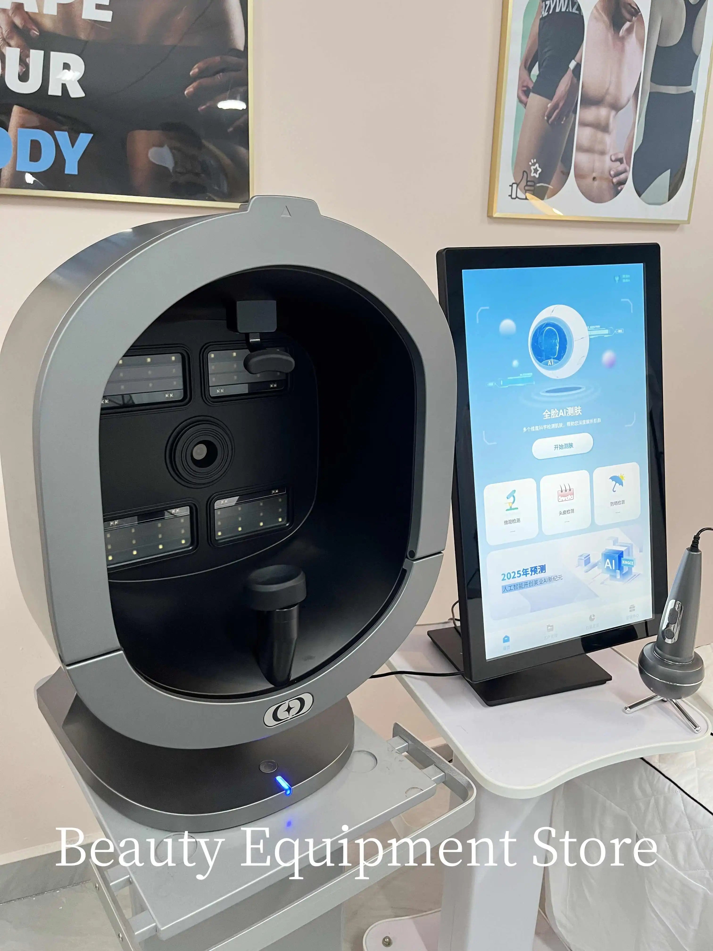 Upgraded X5 3D Ai Skin Image Analyzer High Definition Pixels Whole Facial Scanning Multi Spectrum Moisture Scalp Detection