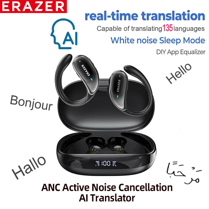 XT80 Wireless Earphones Noise Reduction Mic Earhooks