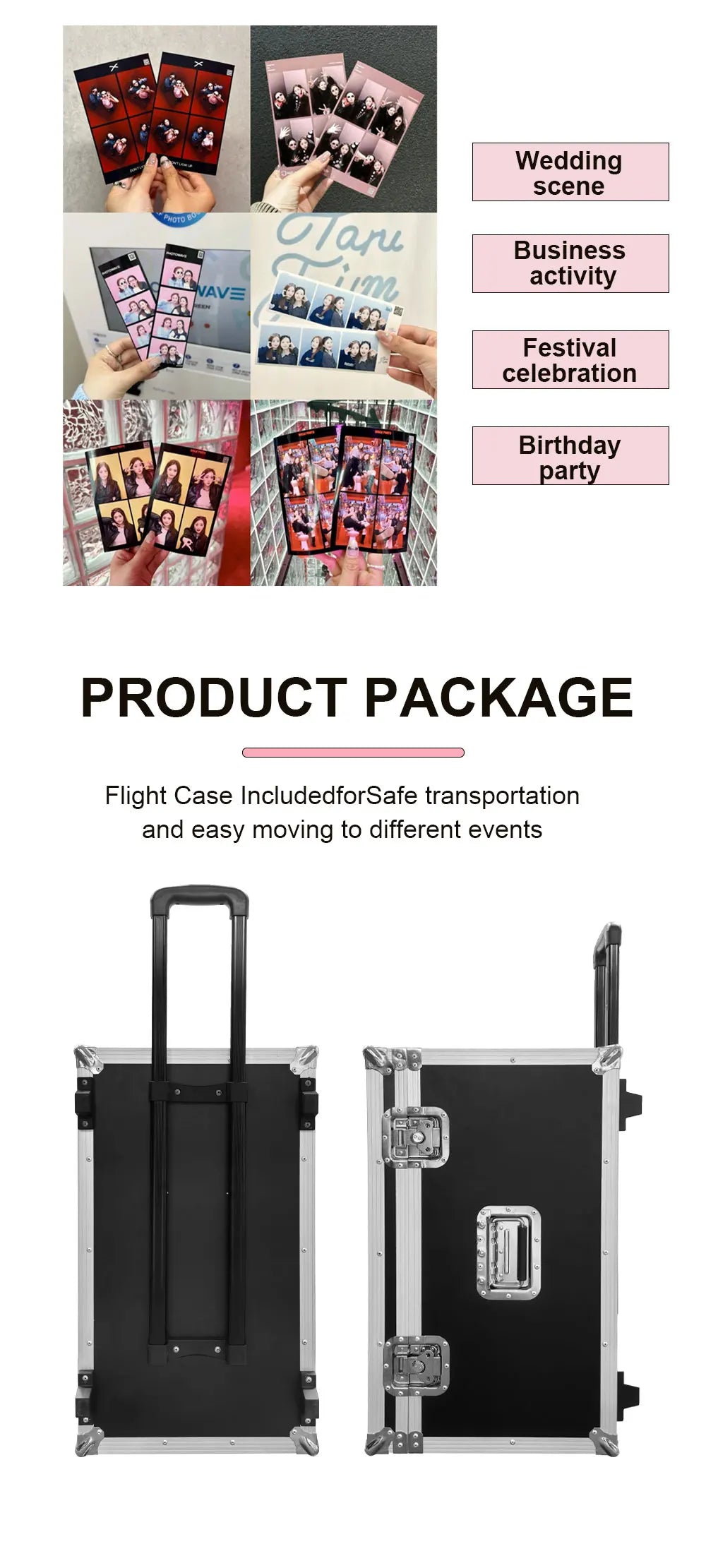 Oval Salsa iPad  Photo Booth Machine Quick Assembly DSLR Photobooth With Printer Cover And Stand Optional iPad Selfie Photobooth