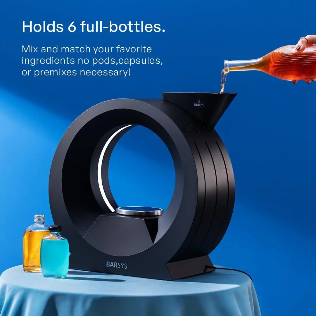 360 Cocktail Maker Machine (Black) : Smart Margarita Machine & Home Bartender Drink Maker for Cocktails, Mixed Drinks