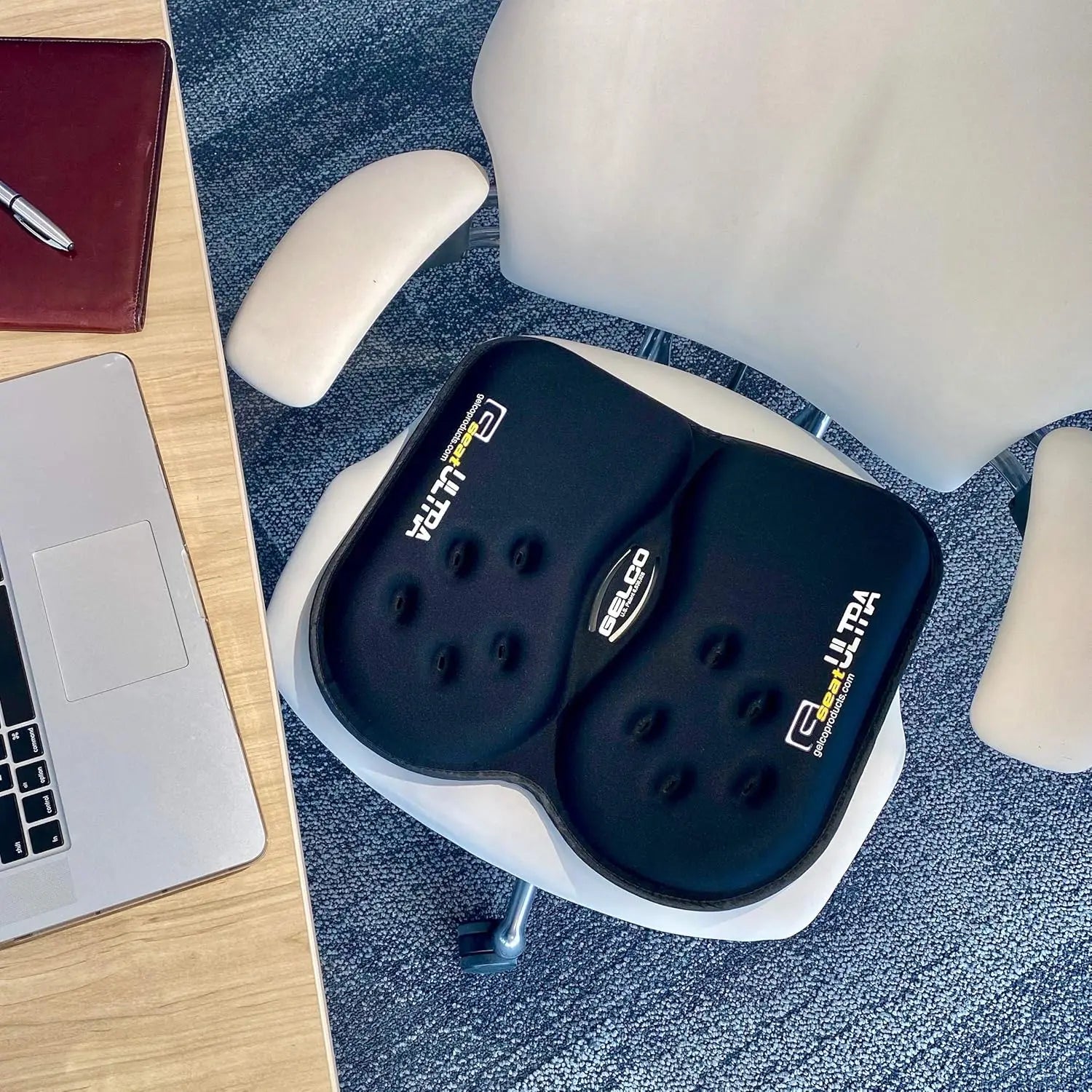 GSeat Ultra Orthopedic Gel and Foam Seat Cushion (Black) – for Coccyx, Back, Tailbone, Prostate, Postnatal, and Sciatica Pain/Di