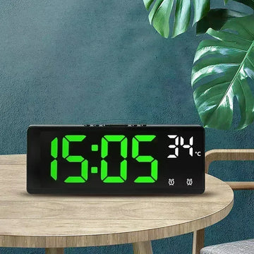 Voice Control LED Digital Alarm Clock Desktop
