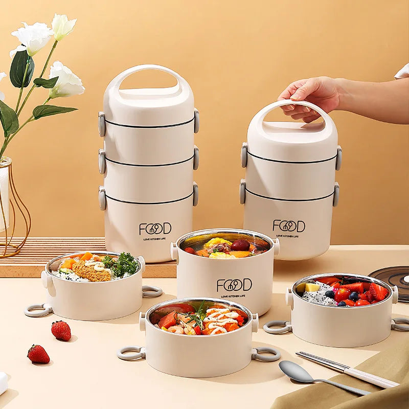 Stainless Steel Vacuum Thermal Lunch Box Insulated Lunch Bag Food Warmer Soup Cup Thermos Containers Lunch Box for Kids Tupper