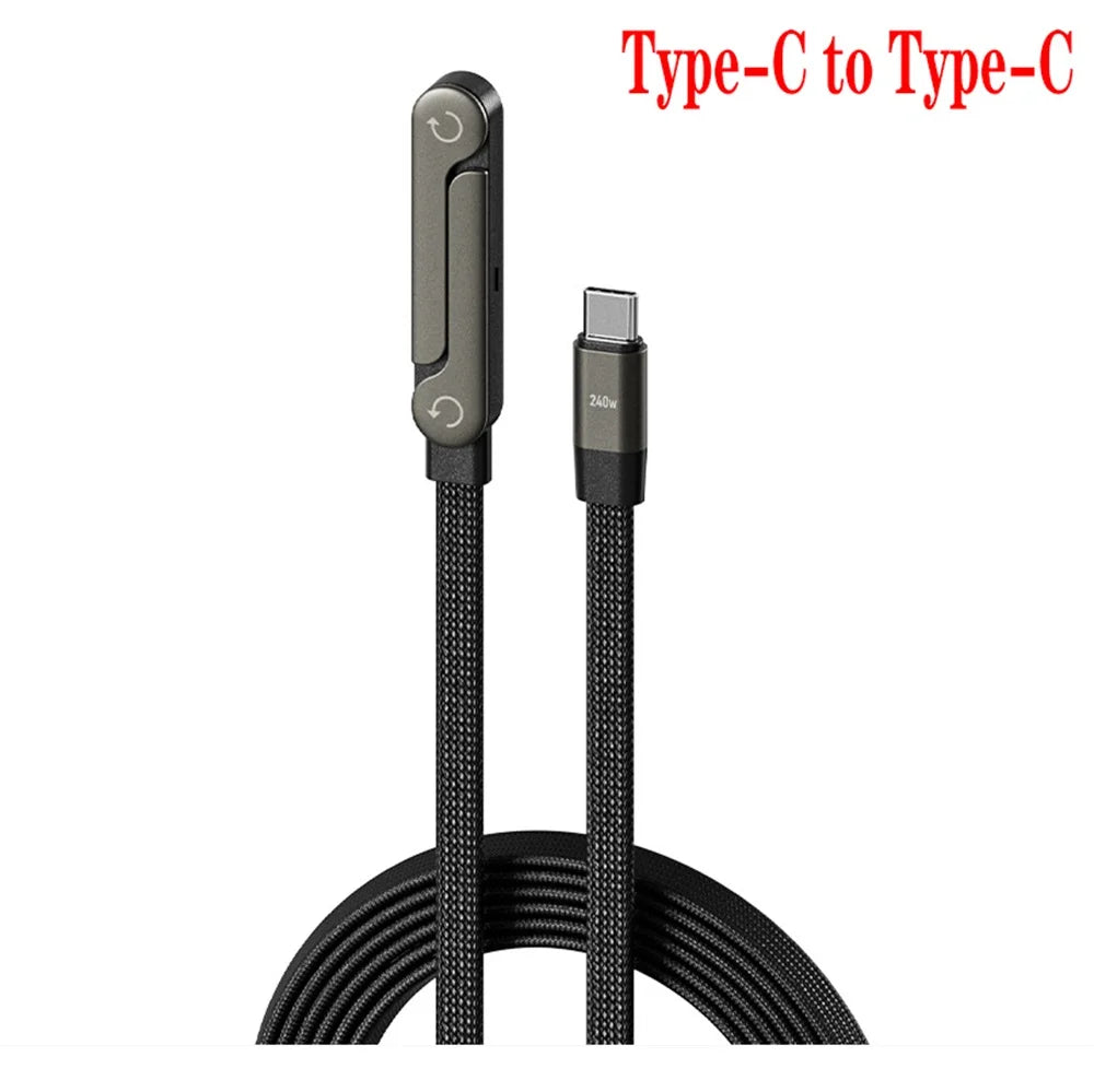 240W Fast Charging Foldable Phone Holder Data Cable Fast Charging Cable Phone Tablet Foldable Holder 2-in-1