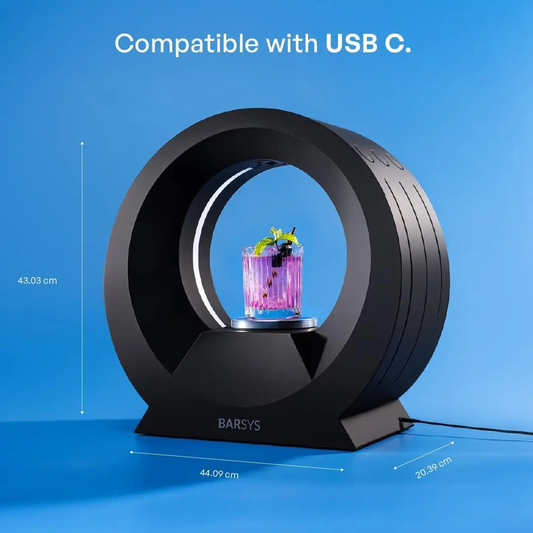 360 Cocktail Maker Machine (Black) : Smart Margarita Machine & Home Bartender Drink Maker for Cocktails, Mixed Drinks