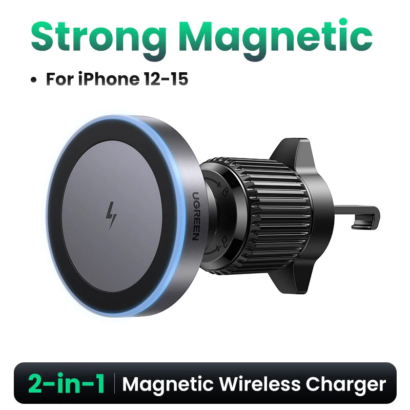 UGREEN Qi2 15W Magnetic Wireless Car Charger