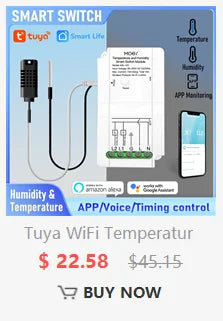 Tuya Smart Bluetooth Air Quality Monitor 3-in-1, APP/Voice Remote Control CO2 Detector with Temperature Humidity Sensor