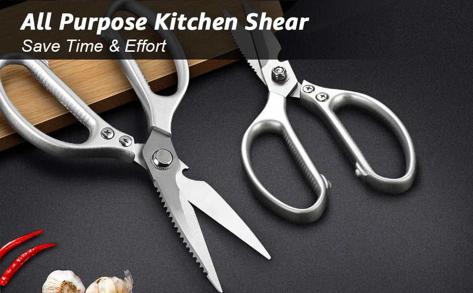 Kitchen Accessories Scissors Stainless Steal Sharp Multi Function Tool Food Scissor For Chicken Vegetable Barbecue Meat Fish