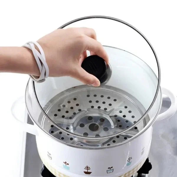 Kitchen Handle Cookware Knob Cover Glass Bottom Cover 4 Pieces Pressure Cookers Universal Pot Lid Handle Interchangeable Handles