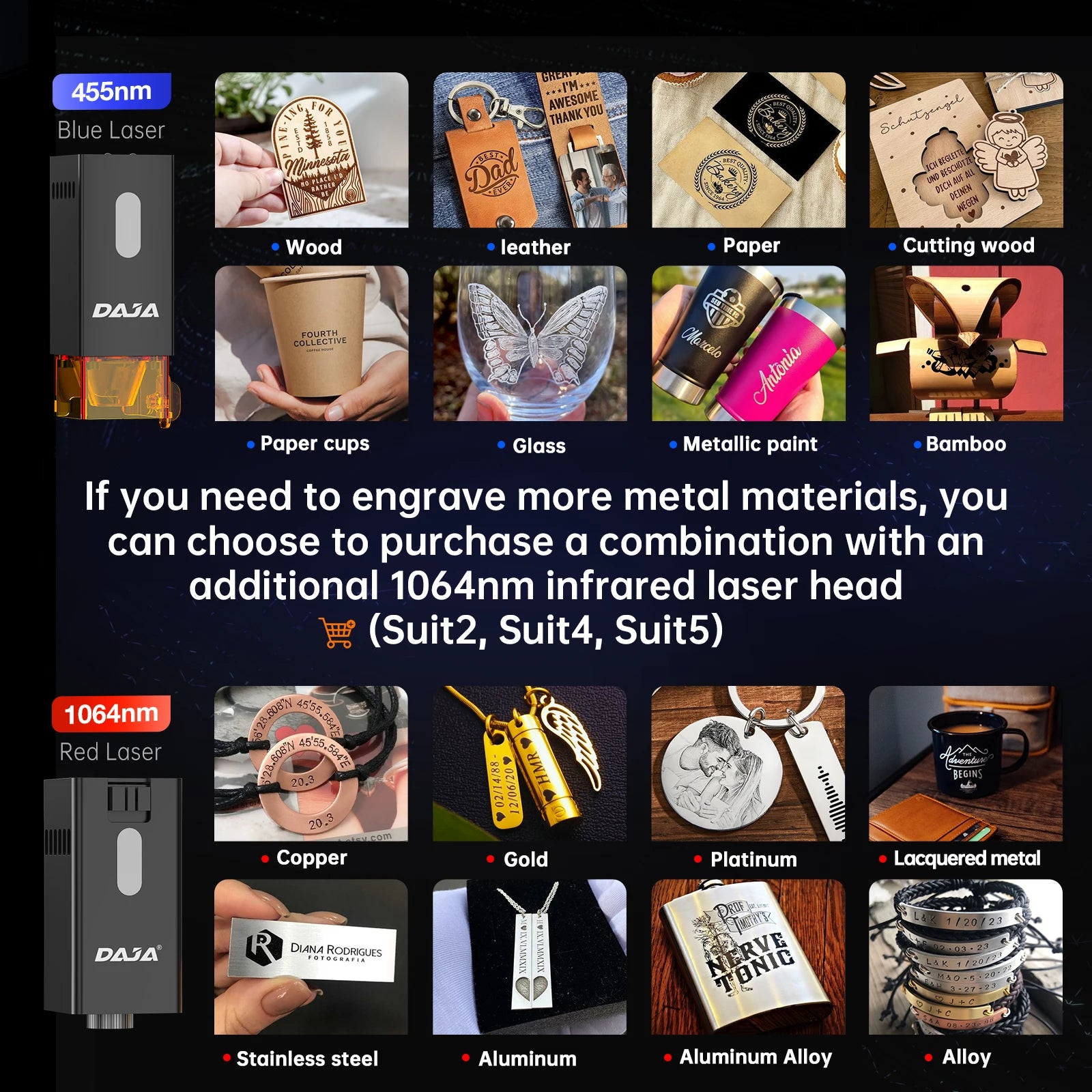 DAJA DJ6 Pro Mini Laser Engraving Machine Safety Cover Cut Business Engraving Machine for Metal JewelryWood Acrylic Glass