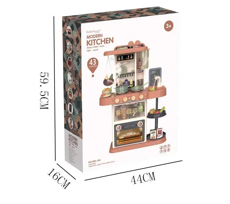 72cm Children's Fashion Playing Home Simulation Kitchenware Cooking Mini Kitchen Toys Light Music Christmas Gift