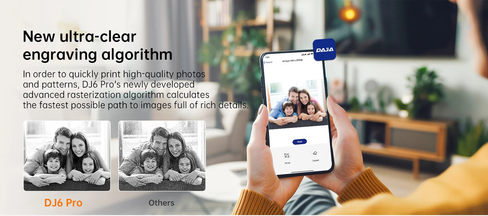 DAJA DJ6 Pro Mini Laser Engraving Machine Safety Cover Cut Business Engraving Machine for Metal JewelryWood Acrylic Glass