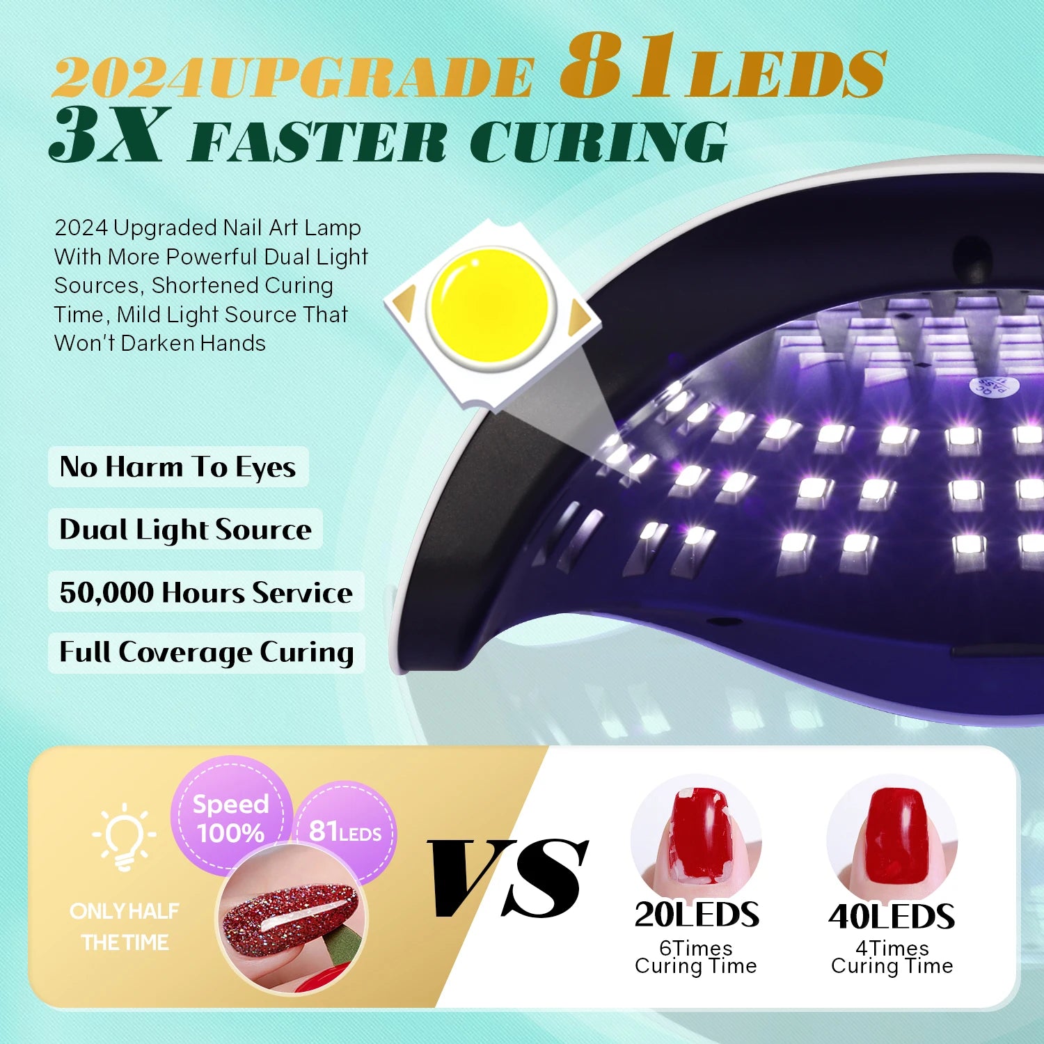 Professional Nail Curing LED Lamp for Home Salon