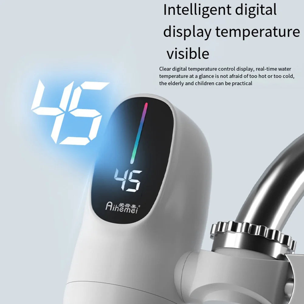 Kitchen Home Connected Quick Heating Faucet, Three Seconds Heating Kitchen Bathroom Basin Faucet Instantaneous Water Heater