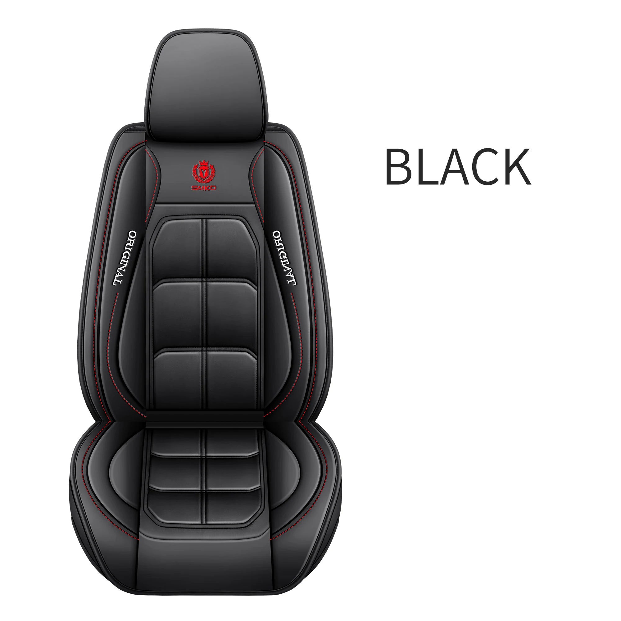 1pc Premium PU Leather Universal Fit Car Seat Cover All-Season Protector Mat with Soft Cushion Full Package Seat Cover