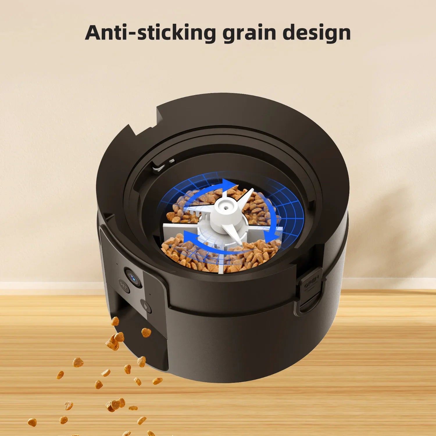 2 L Automatic Pet Feeder with Photography Cat and Dog Food Dispenser Smart Timer No Night Vision Pet Feeding Supplies