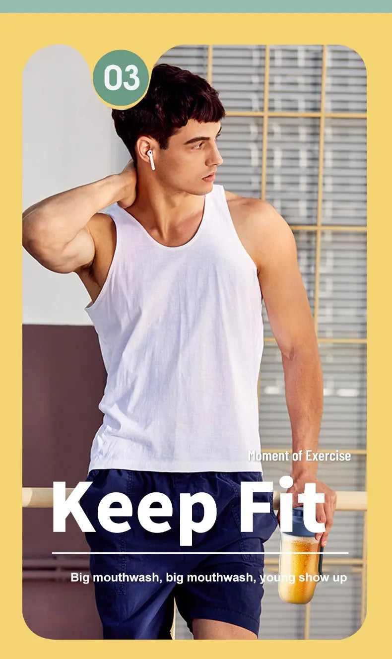 Portable Blender Bottle Electric 6 Blades Multifunction Juice Blender Fresh Juice Smoothie Blender Ice CrushCup Food Processor