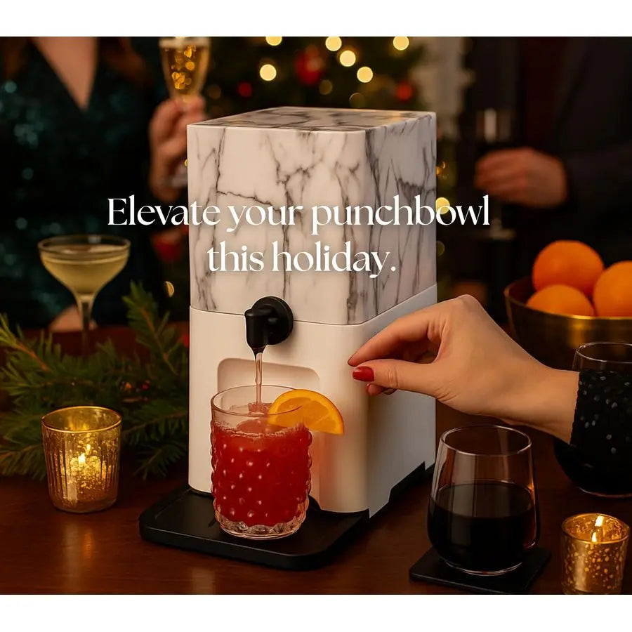 Box Drink Dispenser and Wine Dispenser Marble Design Insulated No Sweating No Watered Down Drinks Simple Stylish Mess Free Bever