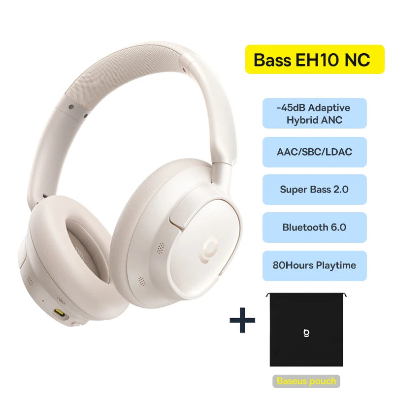 Baseus H1s Over-Ear Bluetooth Headphones Noise Cancelling