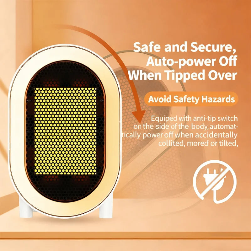 Mini Portable Electric Heater Hot Consumer Electronic Room Household Portable Desktop Warm Air Heater Mute Office Heater