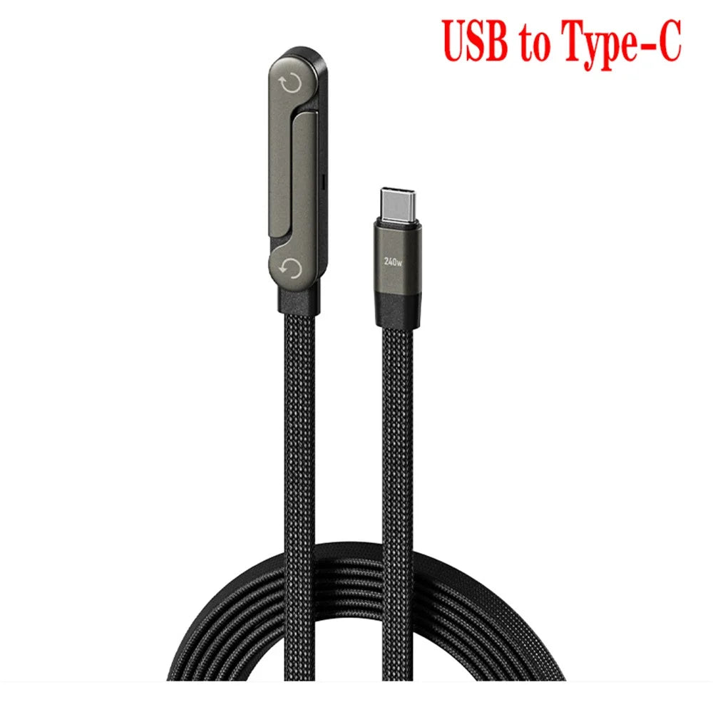 240W Fast Charging Foldable Phone Holder Data Cable Fast Charging Cable Phone Tablet Foldable Holder 2-in-1