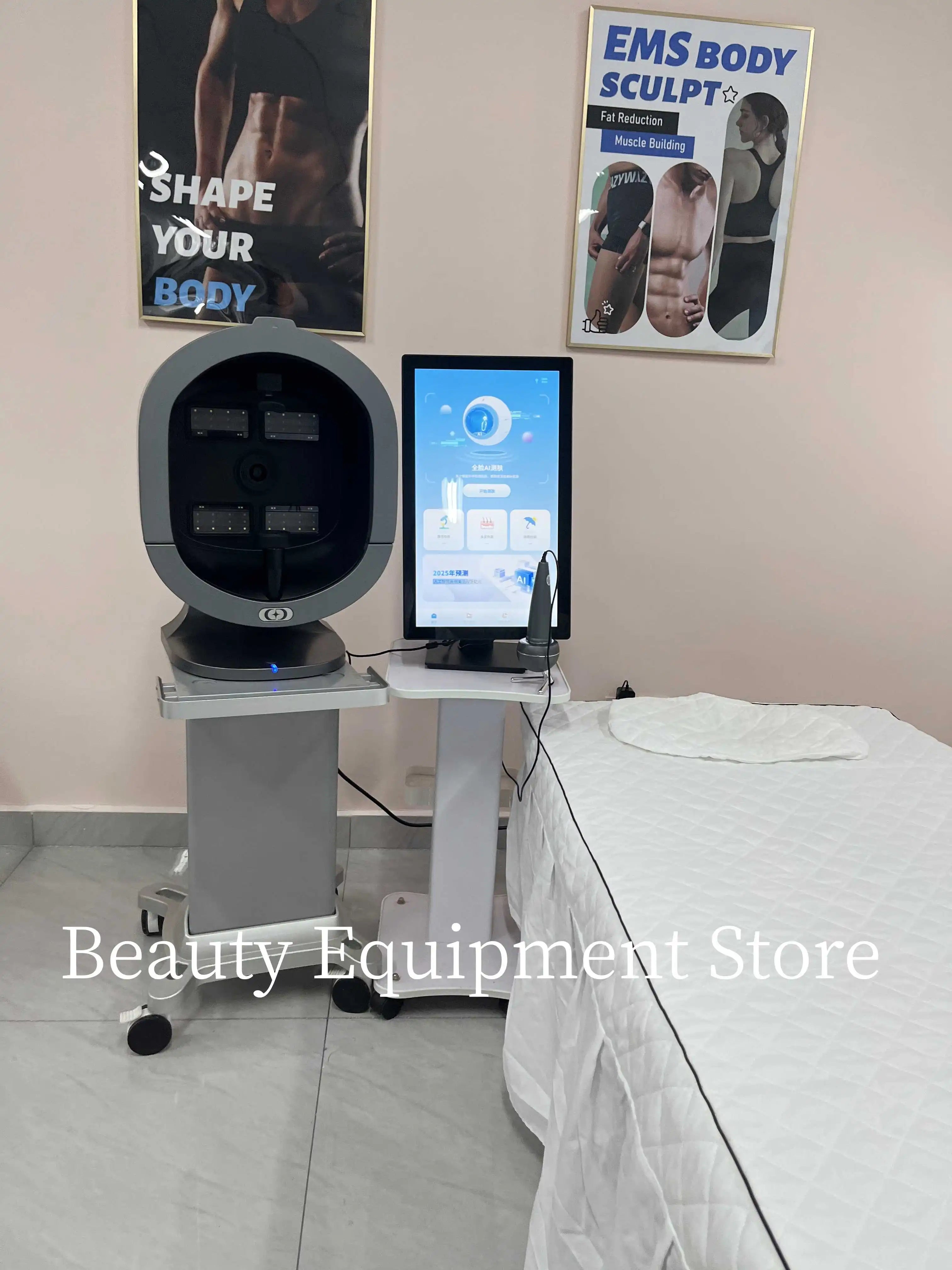 Upgraded X5 3D Ai Skin Image Analyzer High Definition Pixels Whole Facial Scanning Multi Spectrum Moisture Scalp Detection