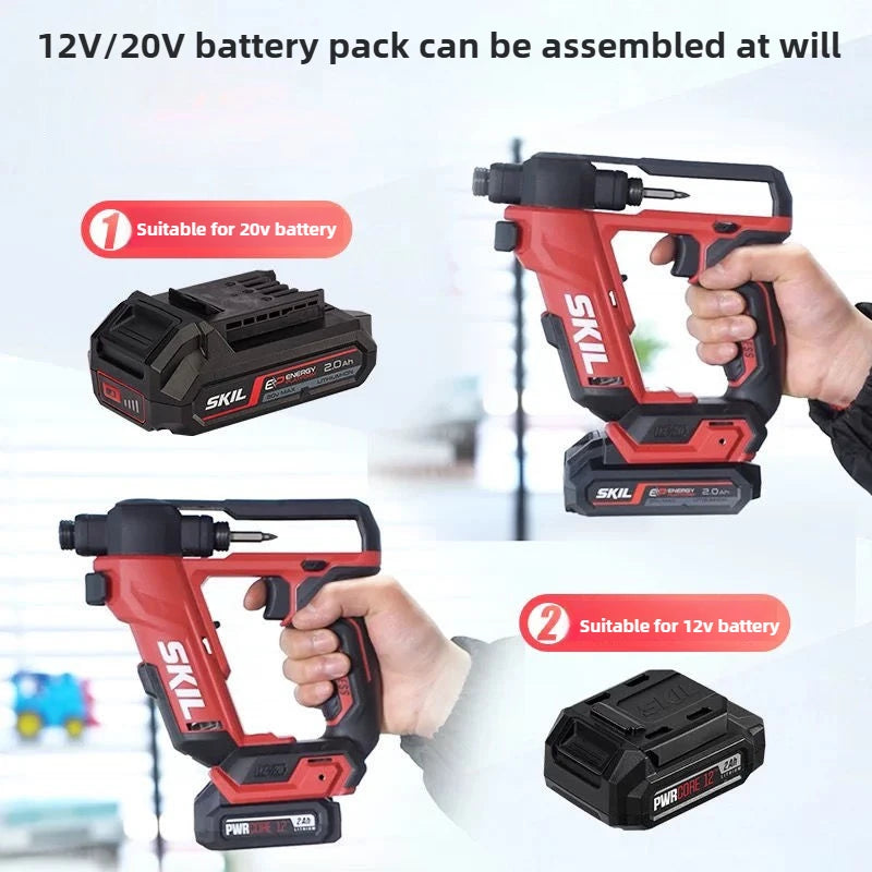 SKIL DL6300 1/4 Inch Electric Impact Drill Electric Screwdriver 50N.m Brushless Motor Double Headed Quick Change 12V/20V Battery