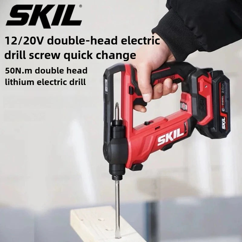 SKIL DL6300 1/4 Inch Electric Impact Drill Electric Screwdriver 50N.m Brushless Motor Double Headed Quick Change 12V/20V Battery