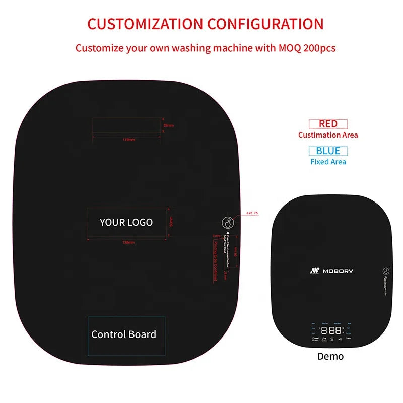 Automatic Mini Wall-Mounted Front Load Washing Machine for Motorhome RV & Recreational Vehicles for Caravans & Cars