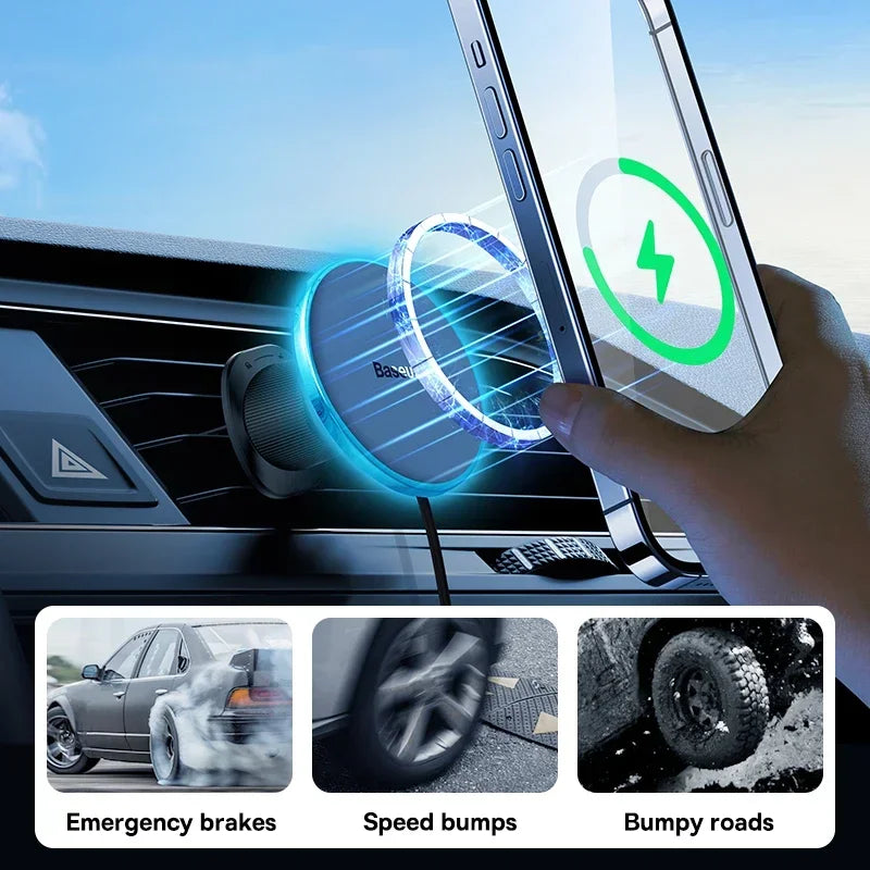 Baseus Magnetic Wireless Car Phone Holder Charger