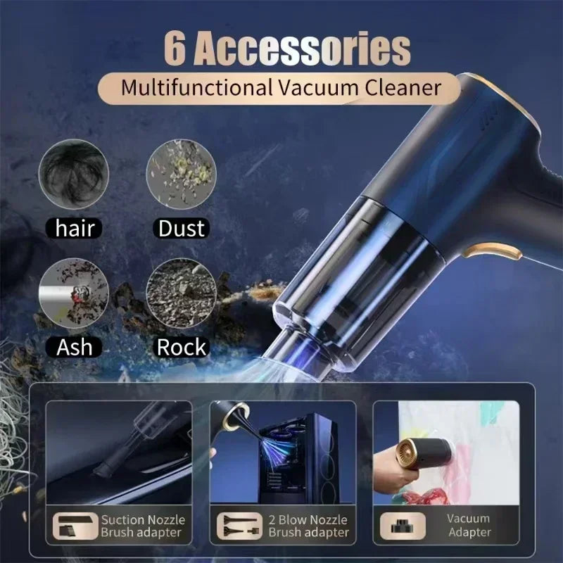 Mini Cordless Car Vacuum CENRR 98000PA Cleaner