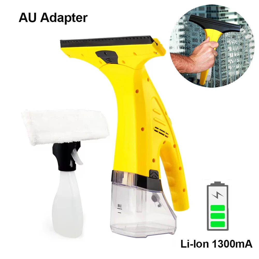 Rechargeable 2-in-1 Window Vacuum Cleaner Set Window Squeegee Electric Cleaning Tool for Tiles, Mirrors,Glass and Countertops