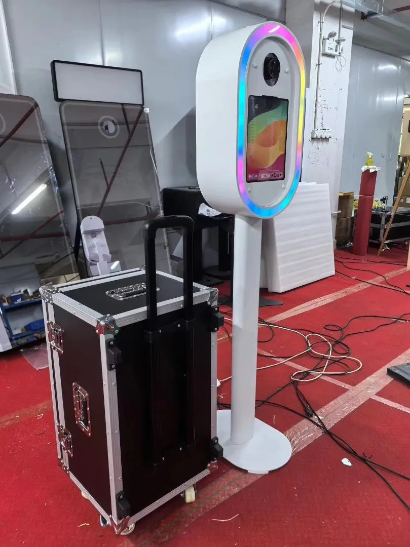 Oval Salsa iPad  Photo Booth Machine Quick Assembly DSLR Photobooth With Printer Cover And Stand Optional iPad Selfie Photobooth