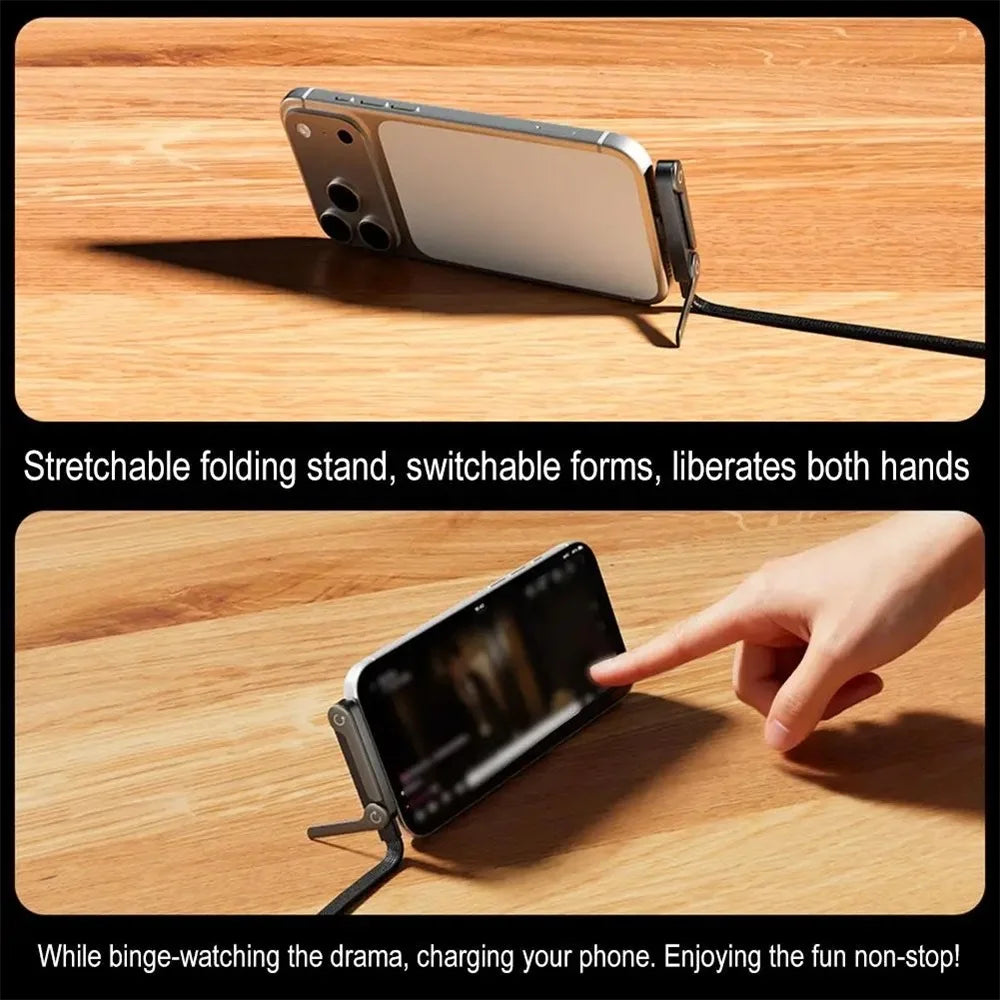 240W Fast Charging Foldable Phone Holder Data Cable Fast Charging Cable Phone Tablet Foldable Holder 2-in-1