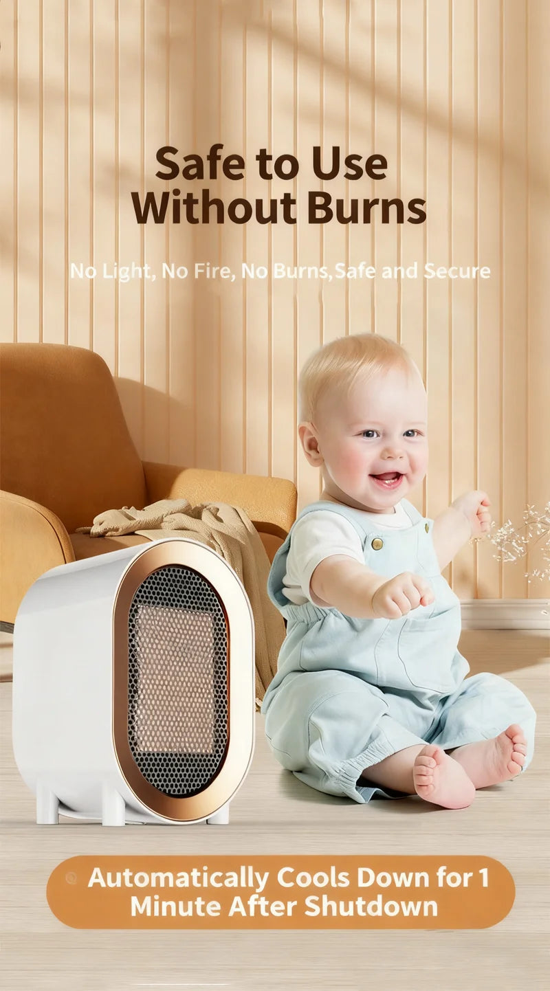 Mini Portable Electric Heater Hot Consumer Electronic Room Household Portable Desktop Warm Air Heater Mute Office Heater