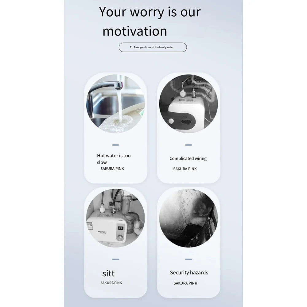 Kitchen Home Connected Quick Heating Faucet, Three Seconds Heating Kitchen Bathroom Basin Faucet Instantaneous Water Heater