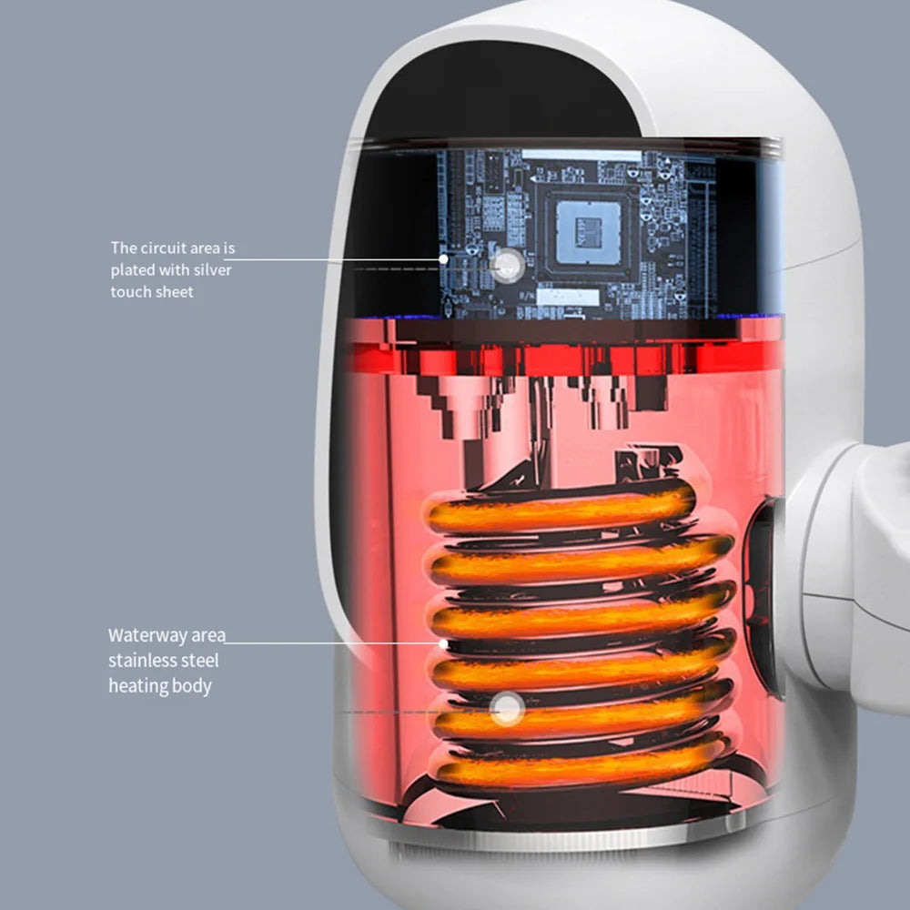 Kitchen Home Connected Quick Heating Faucet, Three Seconds Heating Kitchen Bathroom Basin Faucet Instantaneous Water Heater