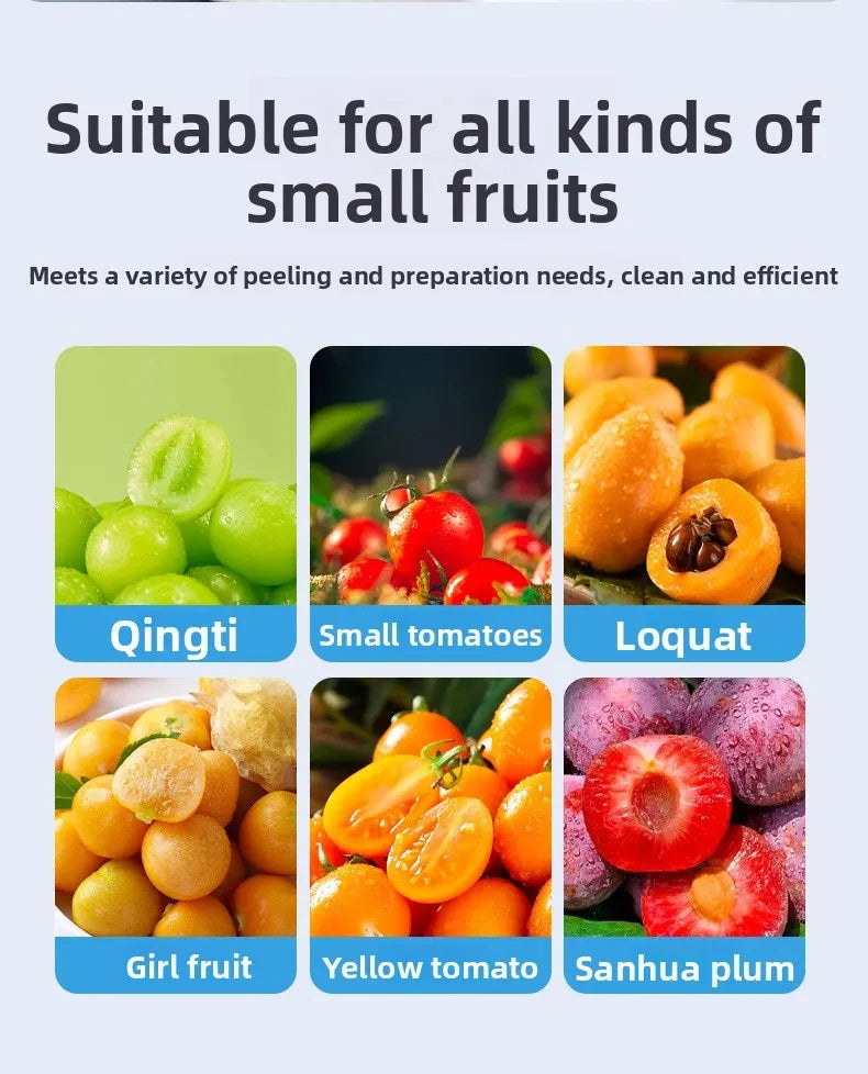 New Automatic Fruit Peeler Machine Wireless Portable for Plum Peach and Grape Fast Easy Home Kitchen Gadget